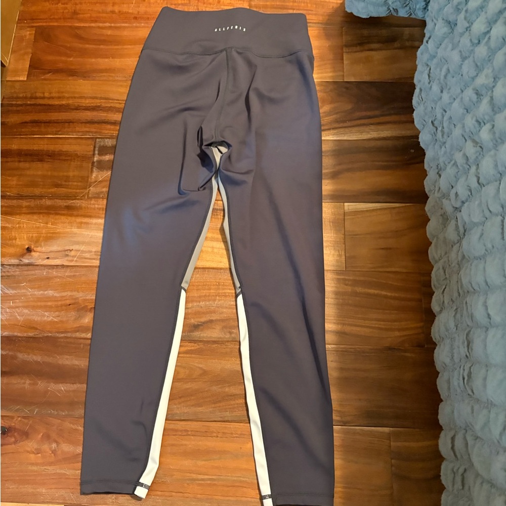 AllFenix Colorblock Leggings Size M High Rise Athletic Yoga Pants (0469)‎